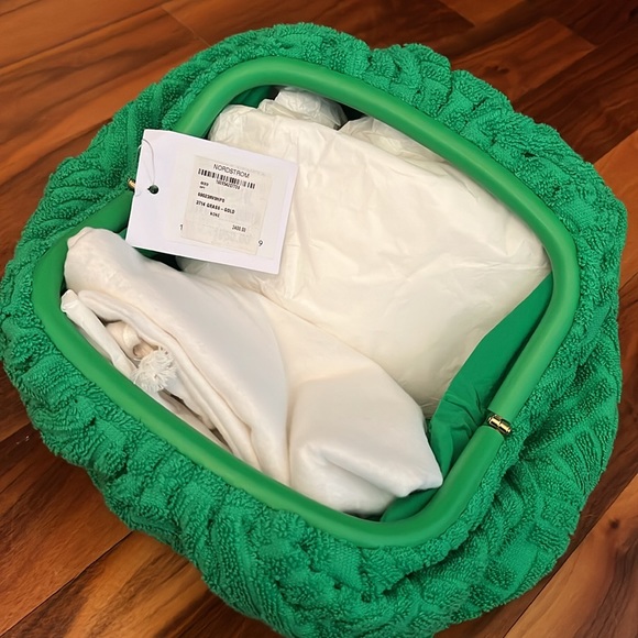 Bottega Veneta Teen Intrecciato Terry Cloth Clutch Bag, NEW - Picture 6 of 11